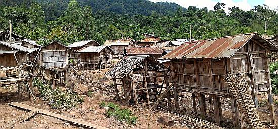 Typical Akha village in Phongsaly province. Pretty basic