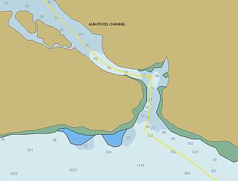 Albatross Channel anchorage and approaches