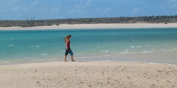 Exploring a remote beach of Northern Australia