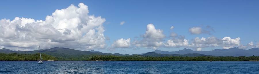 Manta anchored off outer Turtle Bay - LOTS of turtles, and we swam with a Dugong!