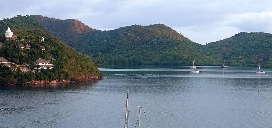 Sunset Bay from BBL, Al Faro left, Ocelot right