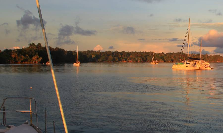 Munda fleet at sunset