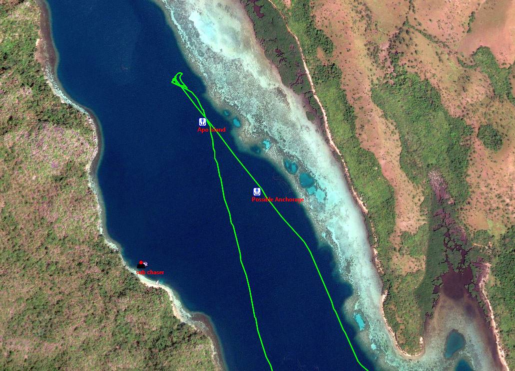 Apo Island West anchorage and approaches