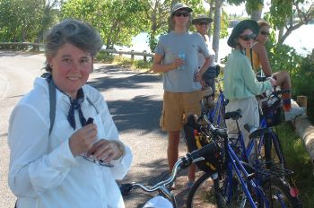 A welcome break, to rest in the shade while cycling Bora Bora.