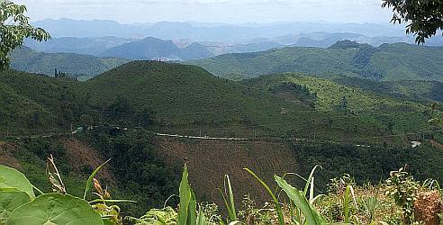 Pretty views, but too much clear cutting on the road to Luang Namtha