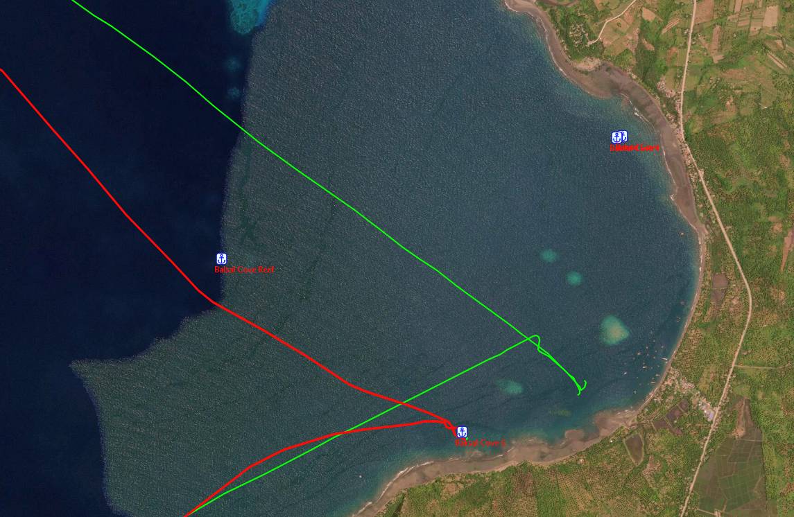 Baksal Cove anchorage and approaches