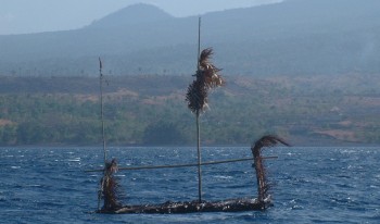 Fishing platform off the NE coast of Bali