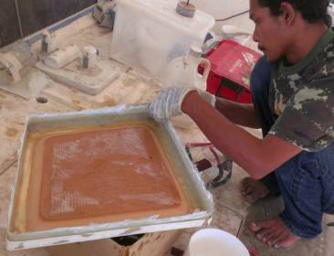 Sealing the foam & building the edges of the hatch back up