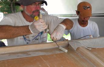 ... and then the second sheet of glass goes on top