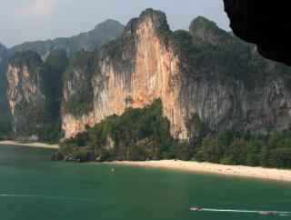 Amazing view from high on the cliffs near Krabi