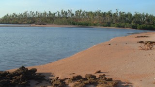 No human footprints on the beach in Port Essington, NT