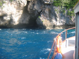 Above water at Boulder Bay, Vava'u, Tonga