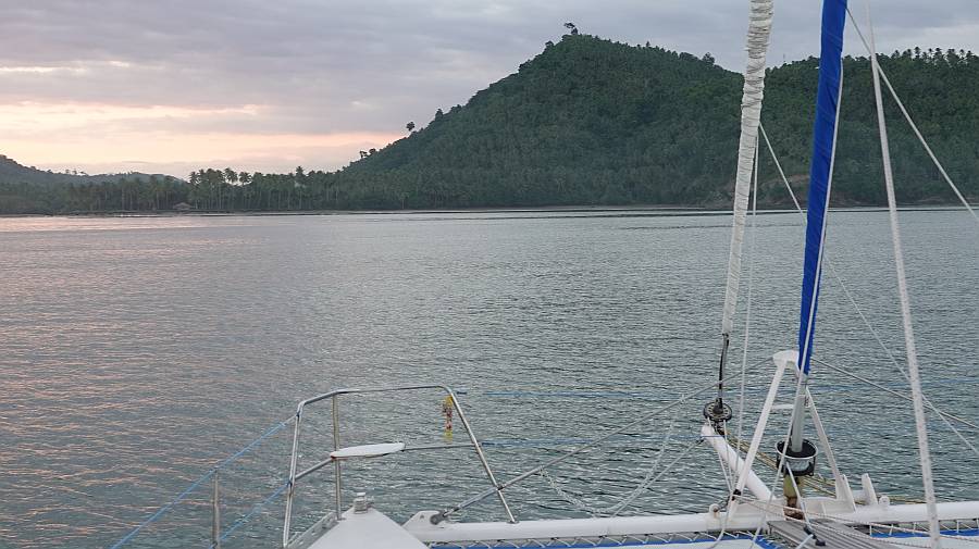 Approaching Caguait Harbor