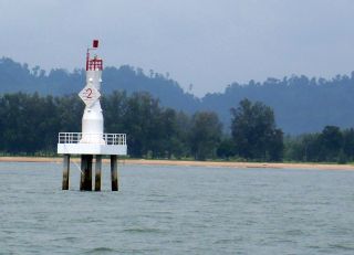 Channel buoy outside Ban Thap Lamu