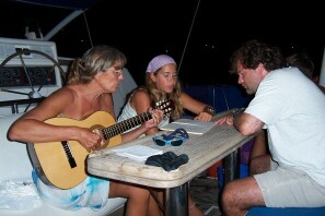 Singing in the cockpit in the evening