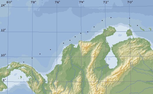 Our actual GPS positions from Curacao to the San Blas