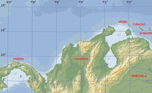 The SW Caribbean.  The San Blas Islands are just under the Panama nametag