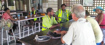 Customs, Quarantine & Health officials met us Rabaul YC
