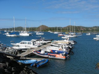 Dinghy dock and anchoraage off Dzaoudzi, Mayotte