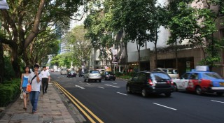 Street scene in modern-day Singapore