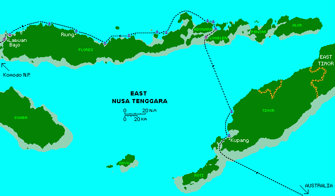 Our path through East Nusa Tenggara