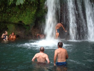 Swimming at Ecrivisse Falls