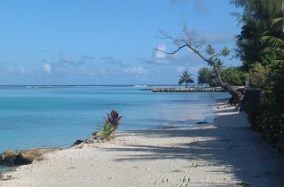 The beautiful Fare beach, Huahine