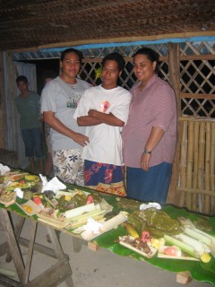 At the end of a Tongan feast