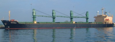 The "bulk carrier" we locked up with, now in Gatun Lake