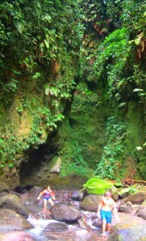 Chris & Amanda emerge from the Gorge de la Falaise