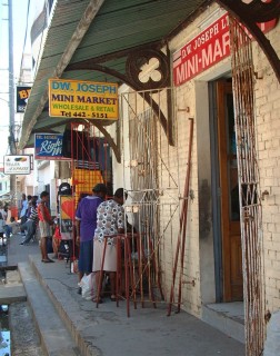 Typical Grenville street scene, eastern Grenada