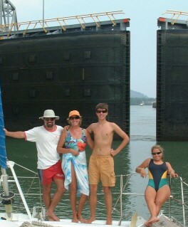 The Hackings on the bow of Ocelot as the gates to the Pacific open