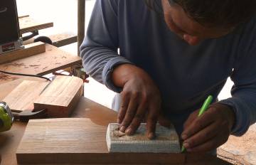 Houa rebuilding our old plywood bases in nice solid teak