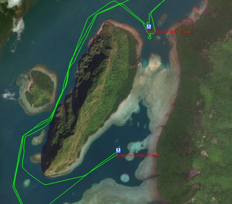 Imorigue Island anchorages and approaches