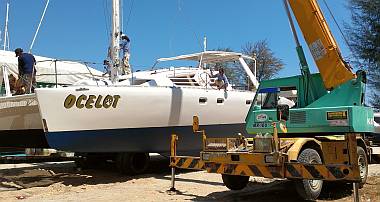 Once the mast was in position, we had to tighten up the rigging