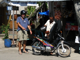 Fueling up at a "benzin" shop, Weh