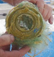 Propeller-fused fishing net