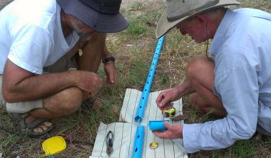 Jon & Kim cementing conduit sections together