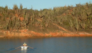 Tony rowing off to quietly watch the wildlife