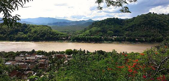 We usually ate dinner (& some lunches) overlooking the Mekong River