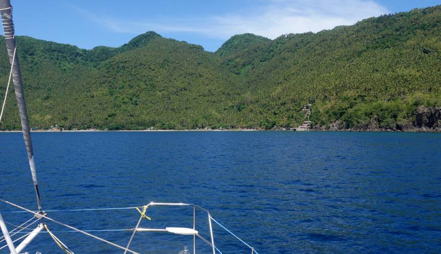 Approaching our Manit anchorage on Banton Island - peaceful but not much here