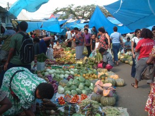 Suva's dynamic outdoor market with its endless variety