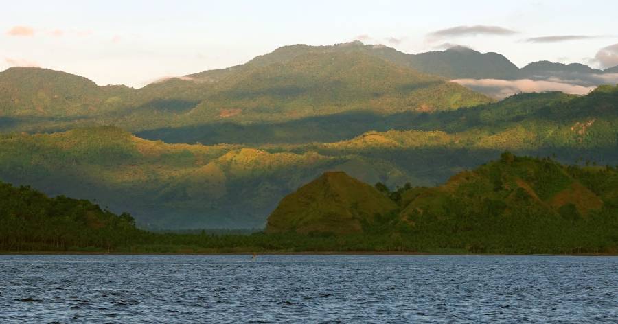 Impressive coastal mountains of Mindanao