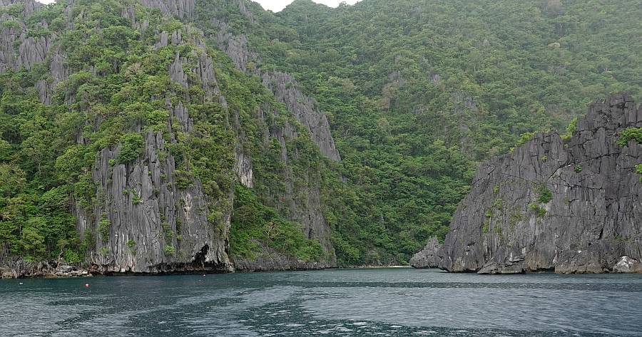 Magnificent rocks above Cadlao Lagoon