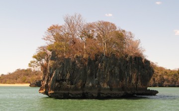 Fantastic islets with baobabs, Moramba Bay, Madagascar