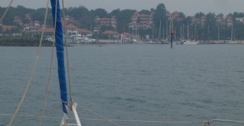 Approaching Nongsa Point Marina