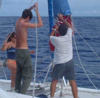 We've gotten pretty good at setting & dousing the spinnaker