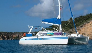 Ocelot anchored next to Crocus Bay, Anguilla