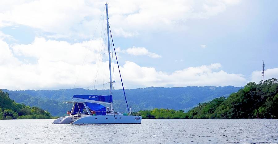 Ocelot anchored at Double Island