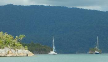 Ocelot and Gaia anchored east of Triton Point